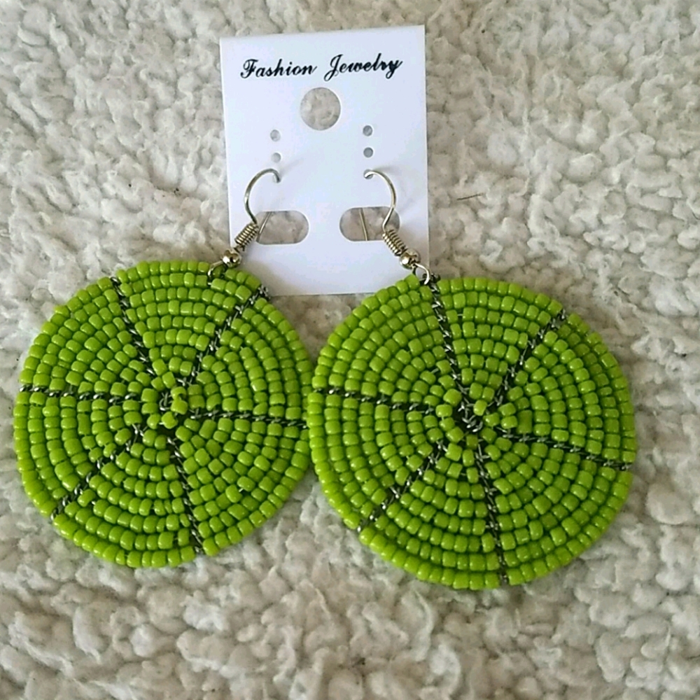 Beaded Boho Earrings, Afrocentric Earring